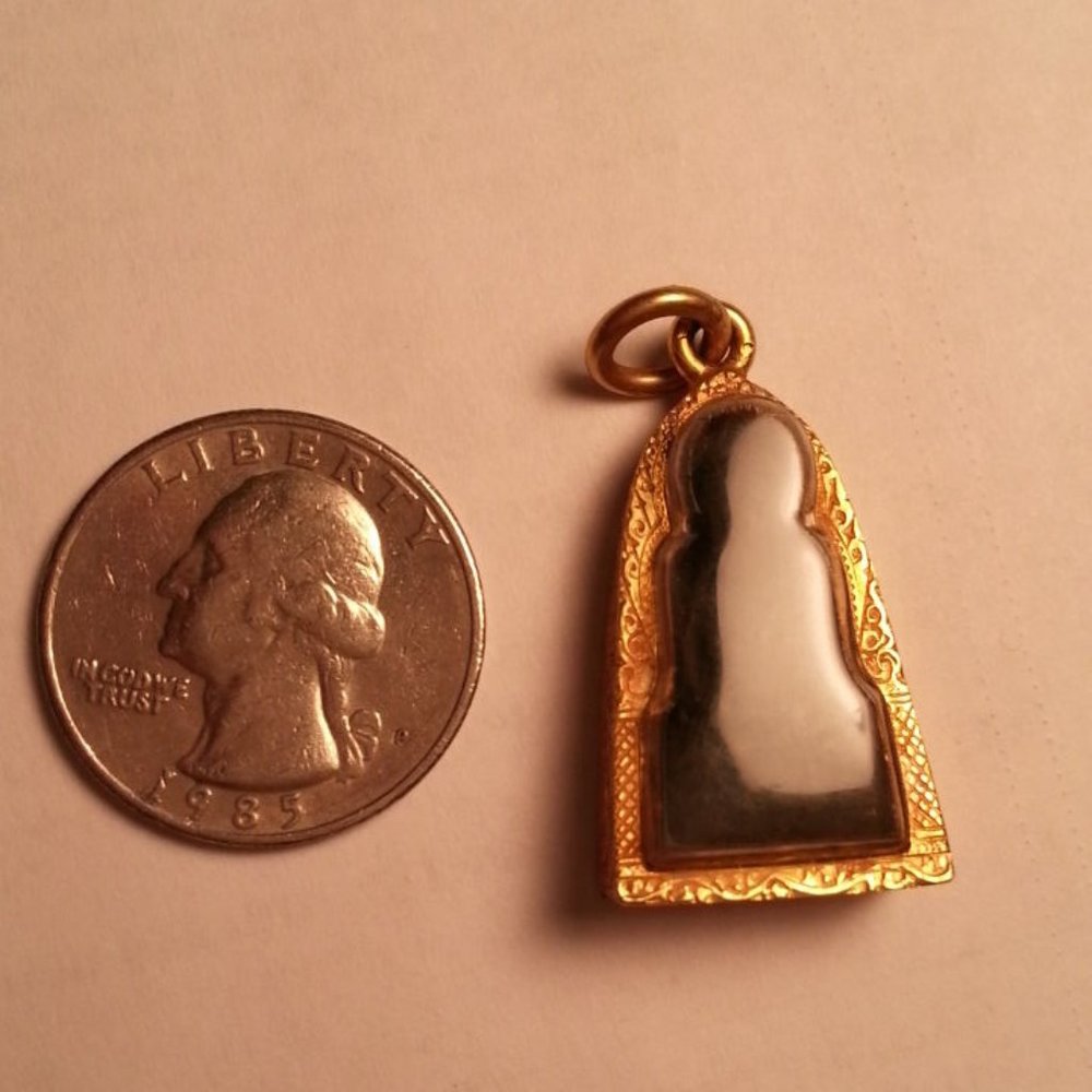Rare Thai Vintage Phra Luang Pu Thuad Buddha Amulet - Wat Chang Hai, Pattani - Picture 7 of 7